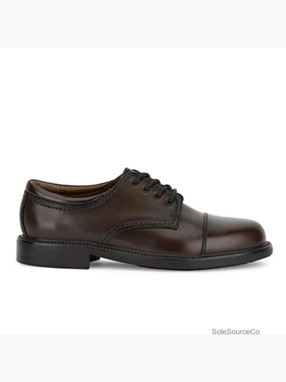 Genuine Leather Cap Toe Oxford Dress Shoes - Lace Up Comfort